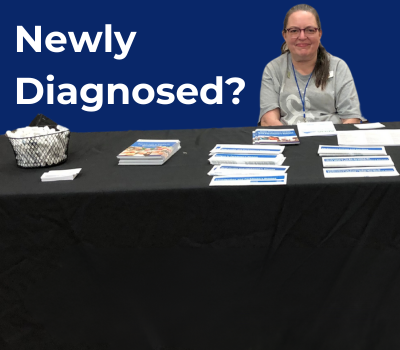 Virginia Parkinson's Board Membe Katrina Tabling at a Health Fair for Parkinson's resources