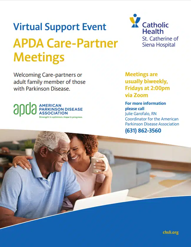 Virtual Support Event - APDA Care-Partner Meetings
