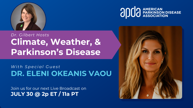 Dr. Gilbert Hosts: Climate, Weather, & Parkinson’s Disease