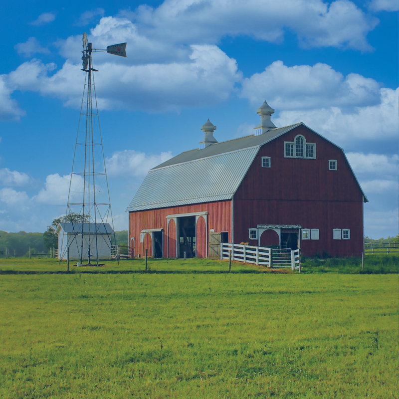 Donate Monthly to the APDA Iowa Chapter - Image of an Iowa red barn