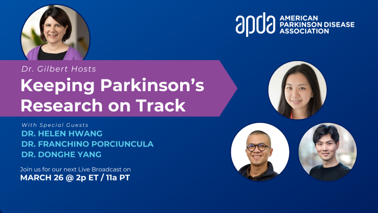Dr. Gilbert Hosts: Keeping Parkinson’s Research on Track