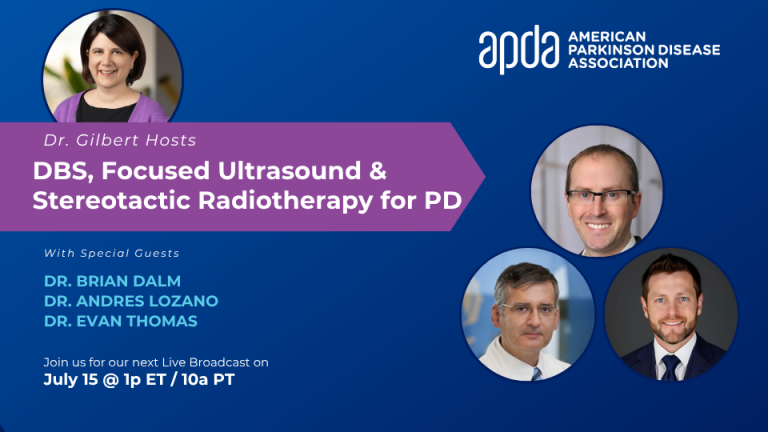 Dr. Gilbert Hosts: DBS, Focused Ultrasound & Stereotactic Radiotherapy for PD