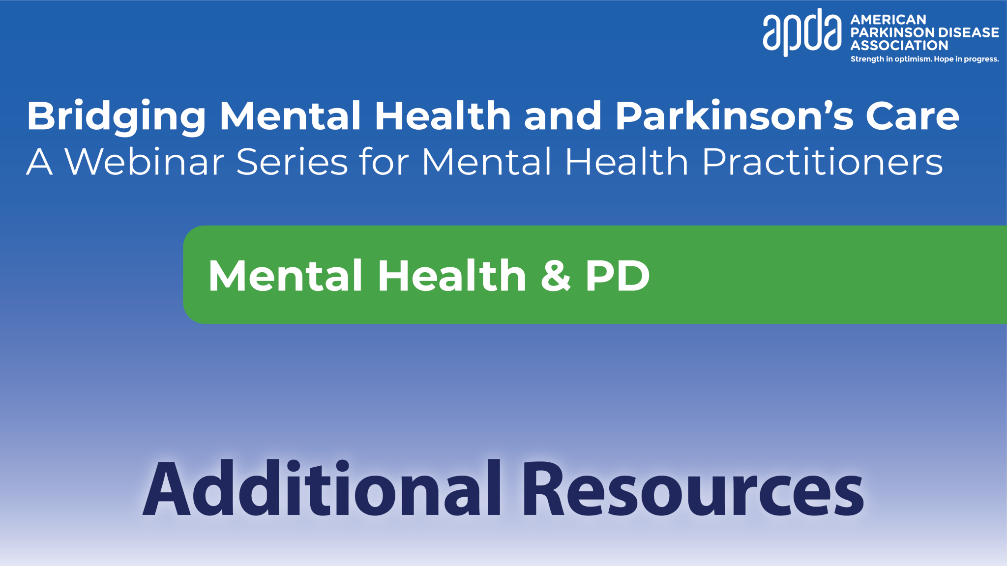 Additional Resources